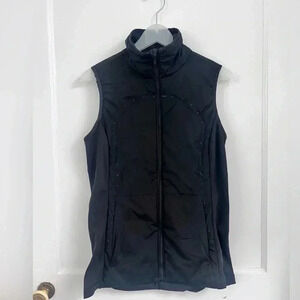 Lululemon Black Primaloft Vest W/Reflective Dots for night running Size 8